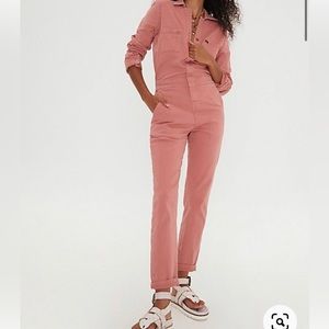 Pink denim coveralls by Lee